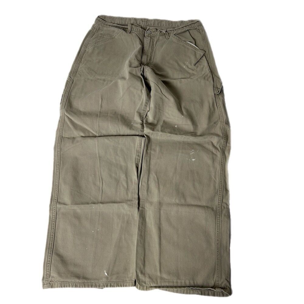 VTG Levis Pants Mens 34x30 Khaki L2 Carpenter Wide Leg Baggy 90s Skater …